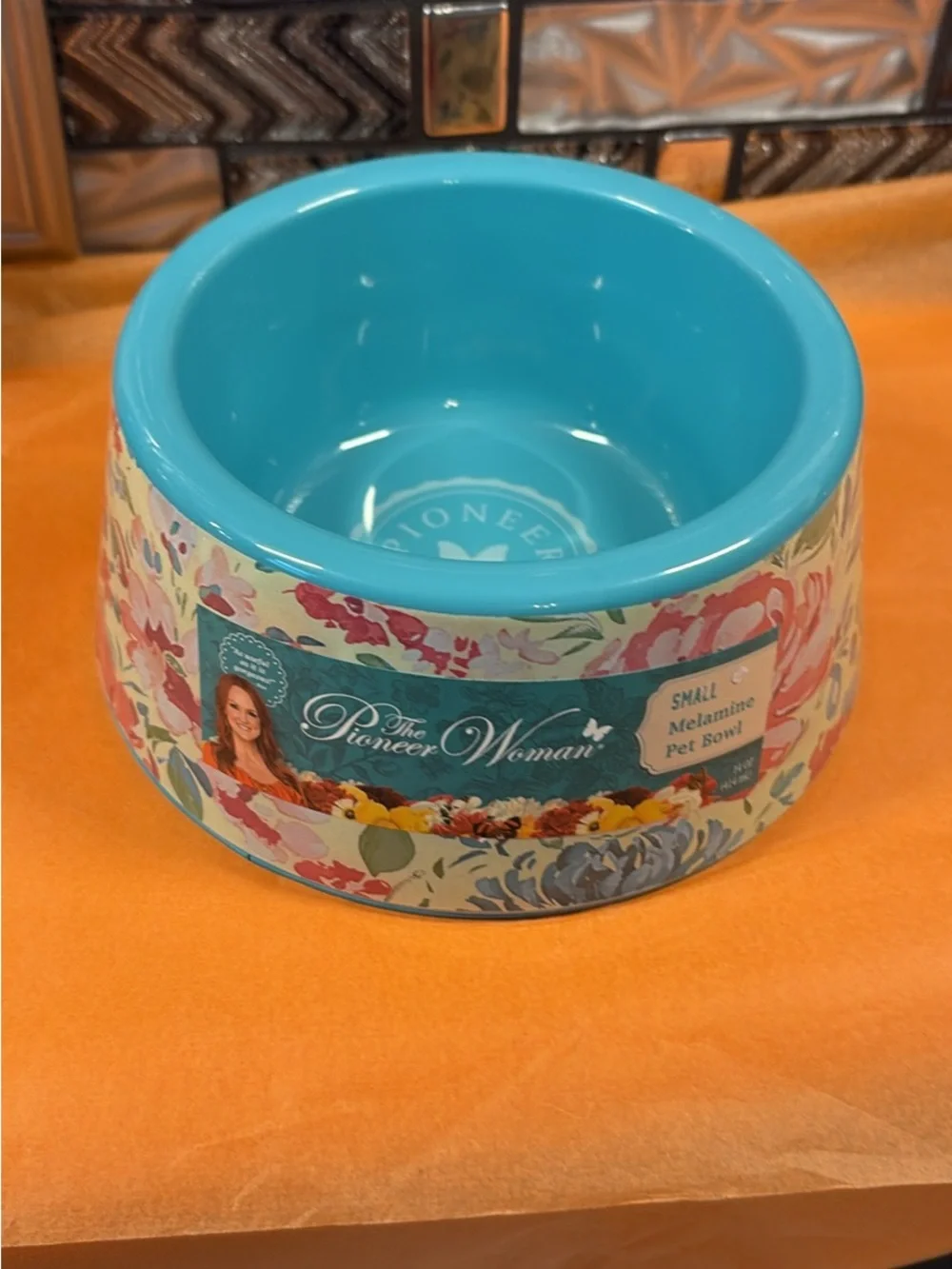 Pet Bowls Set with Floral Pattern - Multicolor